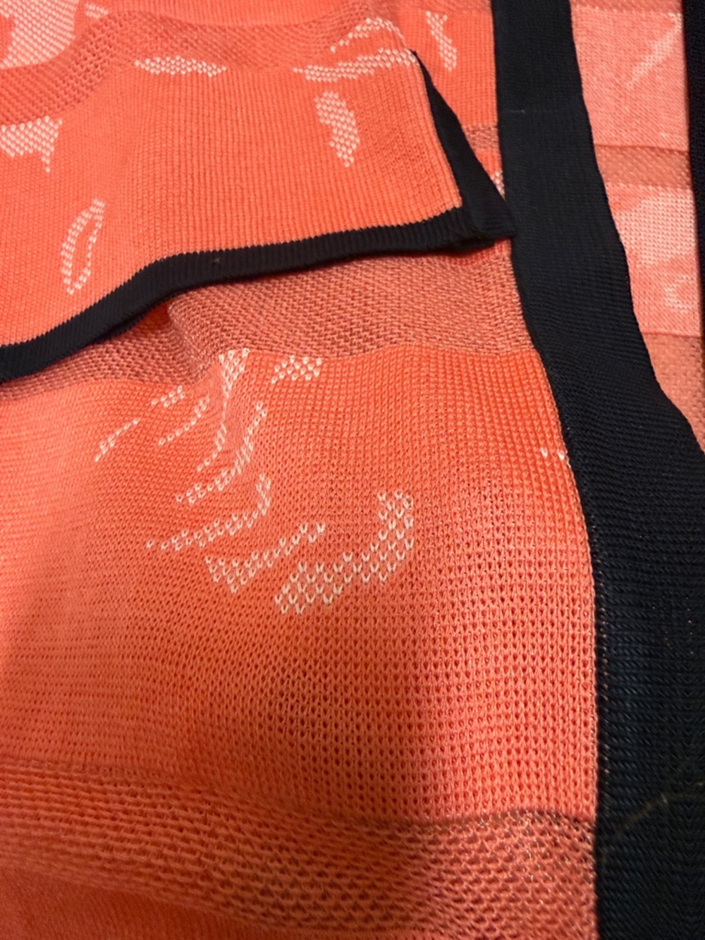 Ming Wang Coral Knit Top with Black Trim - Picture 3 of 3